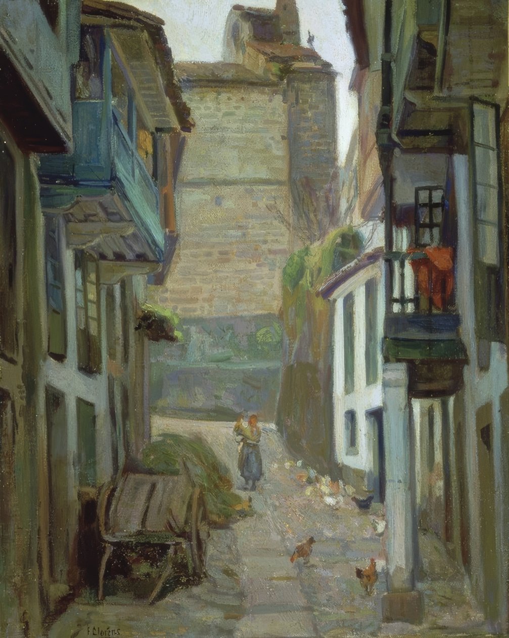 संता मारिया की स्थिति - बान्टाजो - ओलियो - लीन्जो - 59X46 CM द्वारा फ्रांसिस्को लोरेंस डियाज