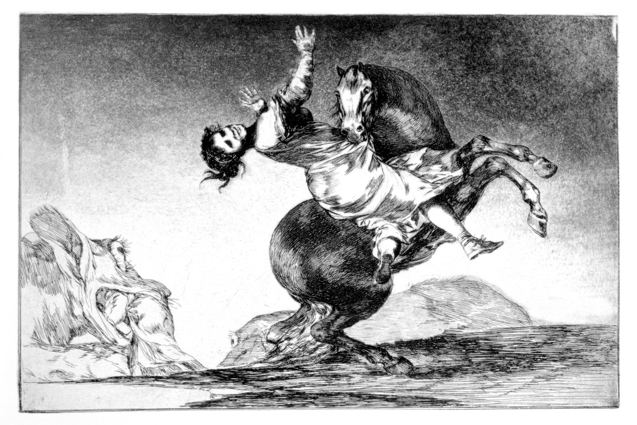 घोड़े का अपहरण, 1819-1823 द्वारा फ़्रांसिस्को डी गोया