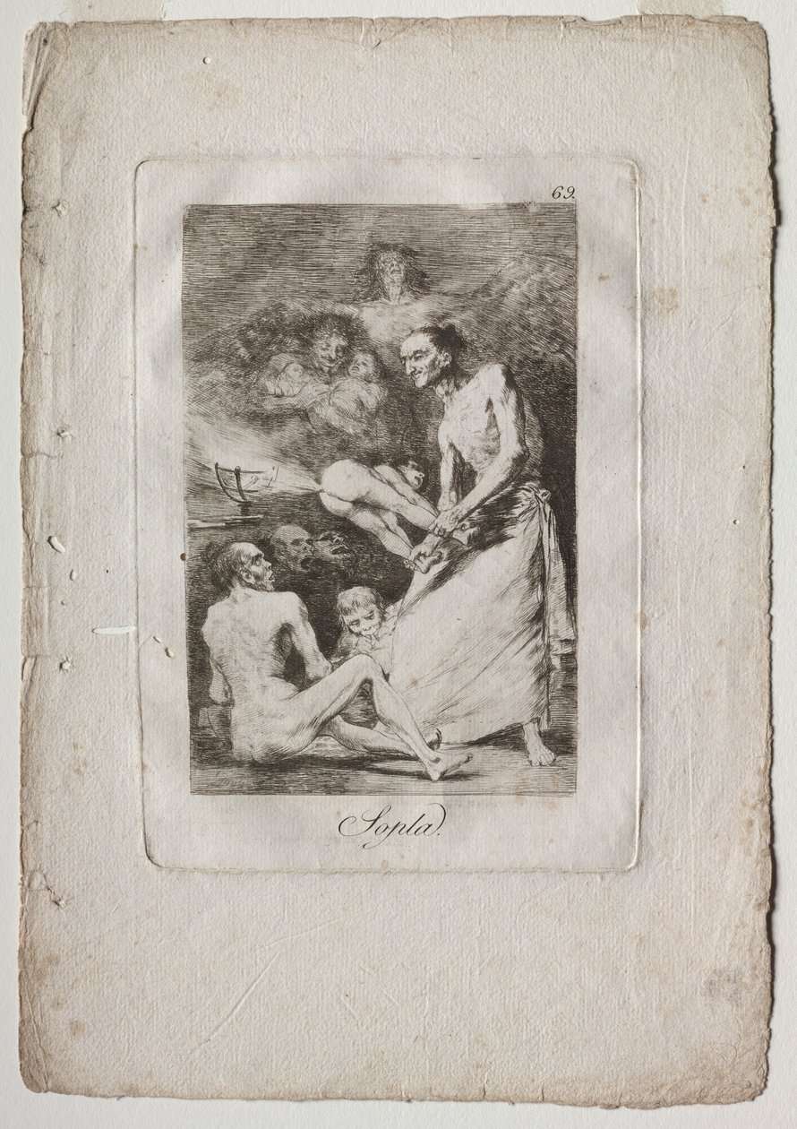 कैपरिकोस: ब्लो, 1799। द्वारा फ़्रांसिस्को डी गोया