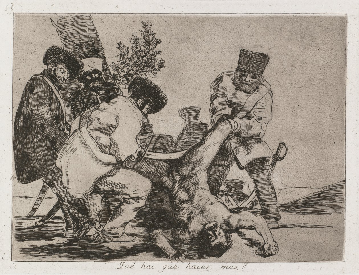 युद्ध की आपदा: पी एल। 33, कोई और क्या कर सकता है, 1810-1813। द्वारा फ़्रांसिस्को डी गोया