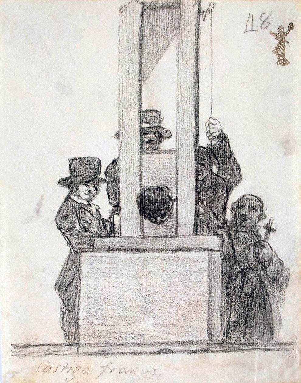 फ्रांसीसी दंड, 1824 और 1828 के बीच। द्वारा फ़्रांसिस्को डी गोया