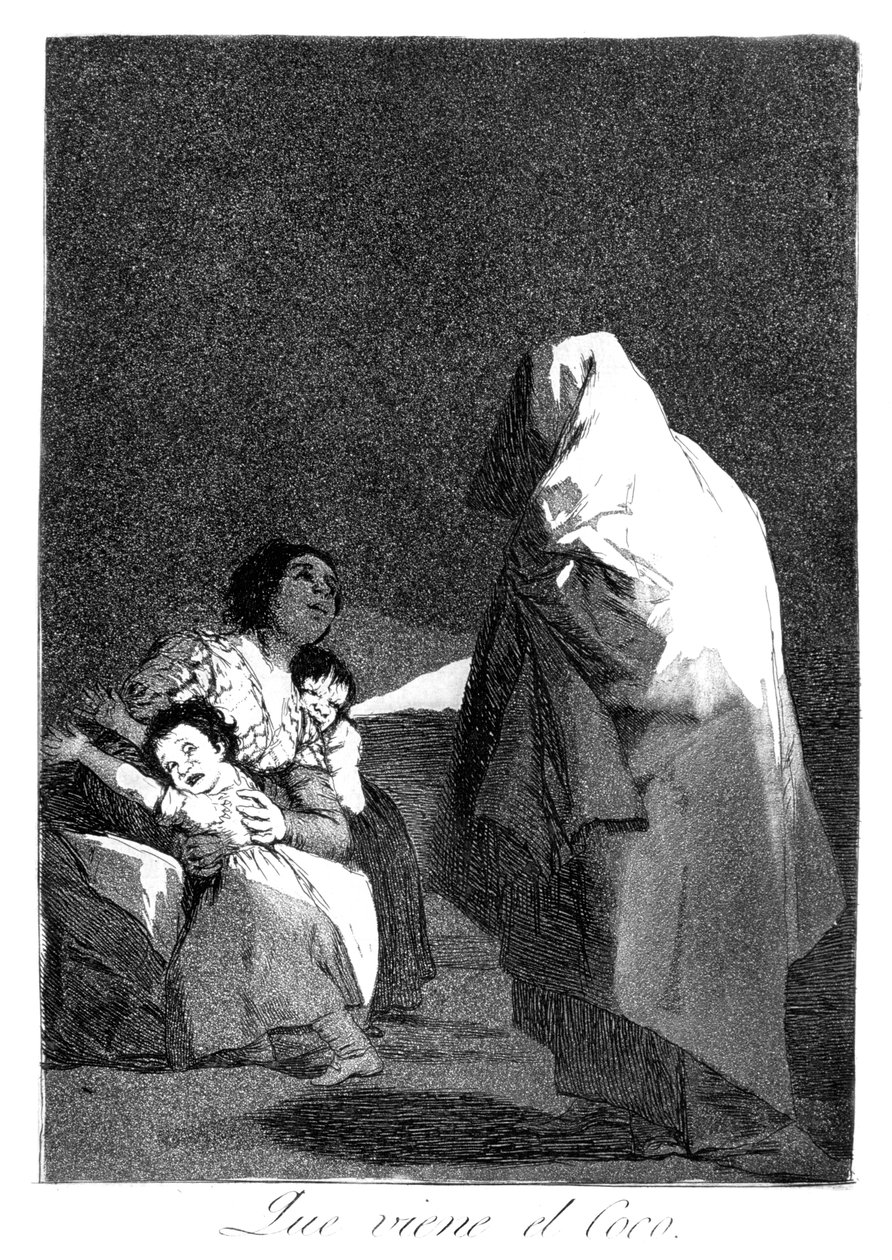 यहाँ बोगीमैन आता है, 1799 द्वारा फ़्रांसिस्को डी गोया