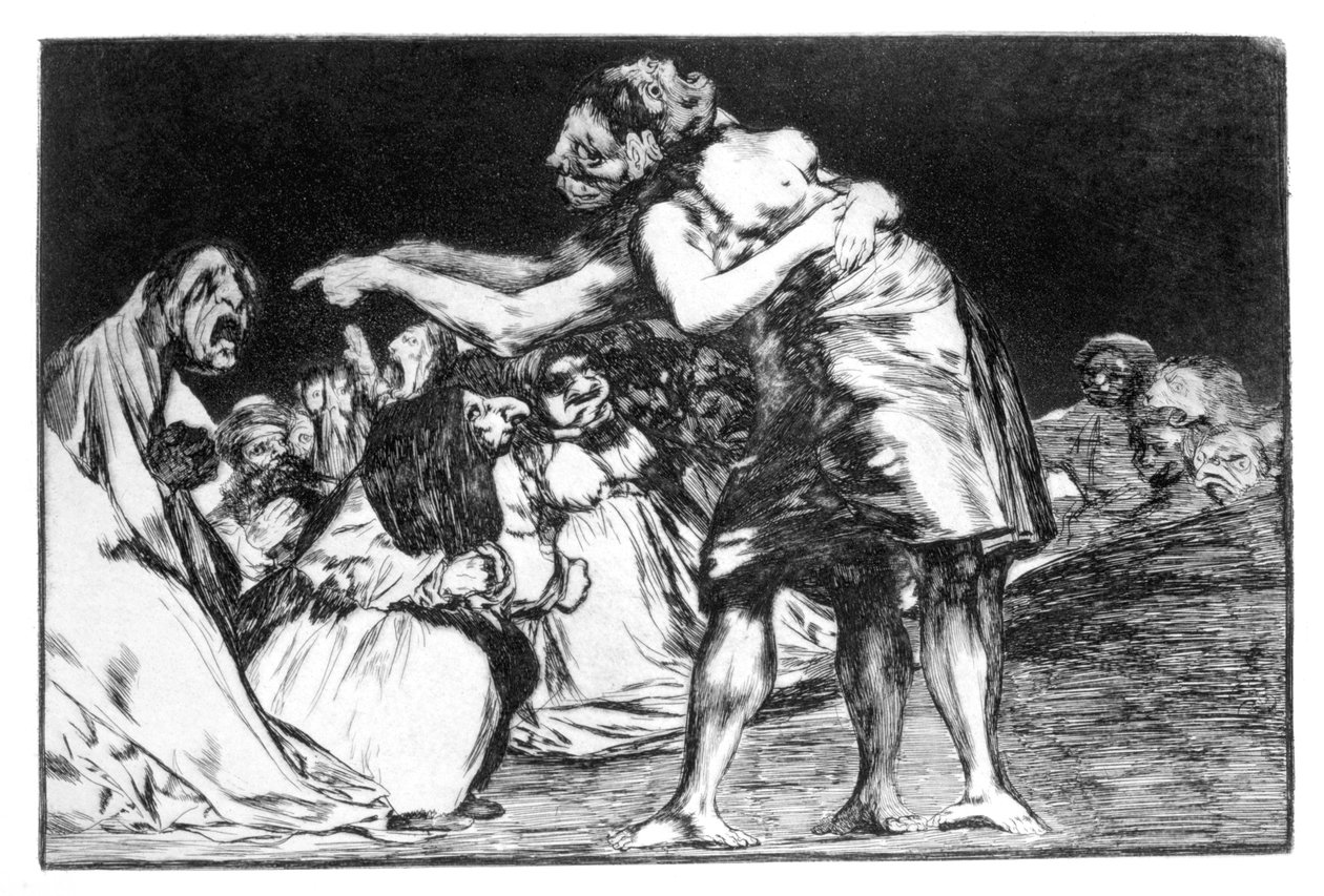 वैवाहिक दुःस्वप्न, 1819-1823 द्वारा फ़्रांसिस्को डी गोया