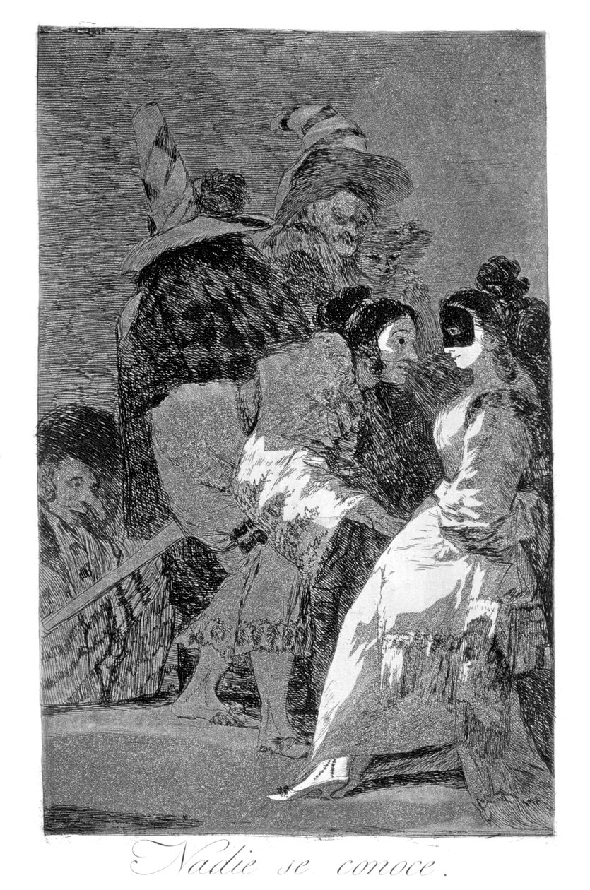 कोई भी खुद को नहीं जानता, 1799 द्वारा फ़्रांसिस्को डी गोया