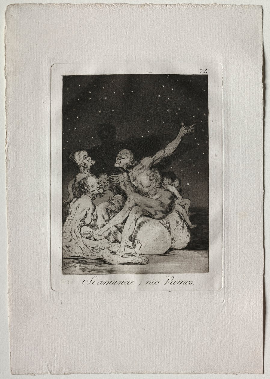 ओचेंटा कैप्रिचोस: व्हेन डे ब्रेक्स वी विल बी ऑफ, 1793-1798। द्वारा फ़्रांसिस्को डी गोया