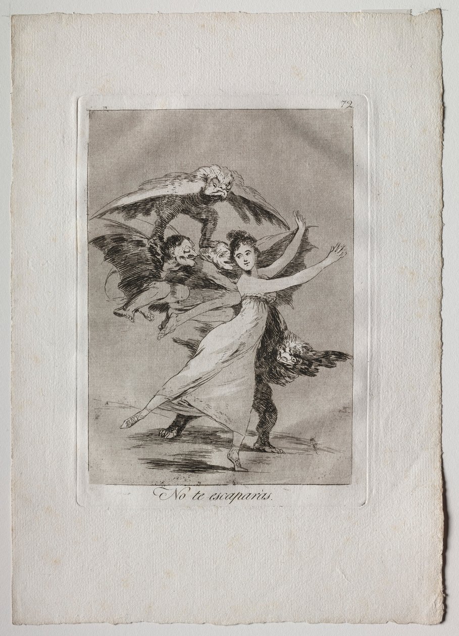 ओचेंटा कैप्रिचोस: यू विल नॉट एस्केप, 1793-1798। द्वारा फ़्रांसिस्को डी गोया