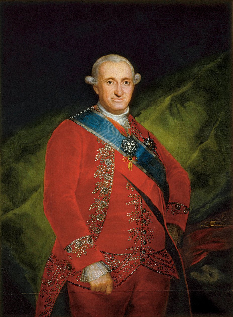 बोर्बोन के चार्ल्स चतुर्थ का पोर्ट्रेट, c.1789 (कैनवास पर तेल) द्वारा फ़्रांसिस्को डी गोया