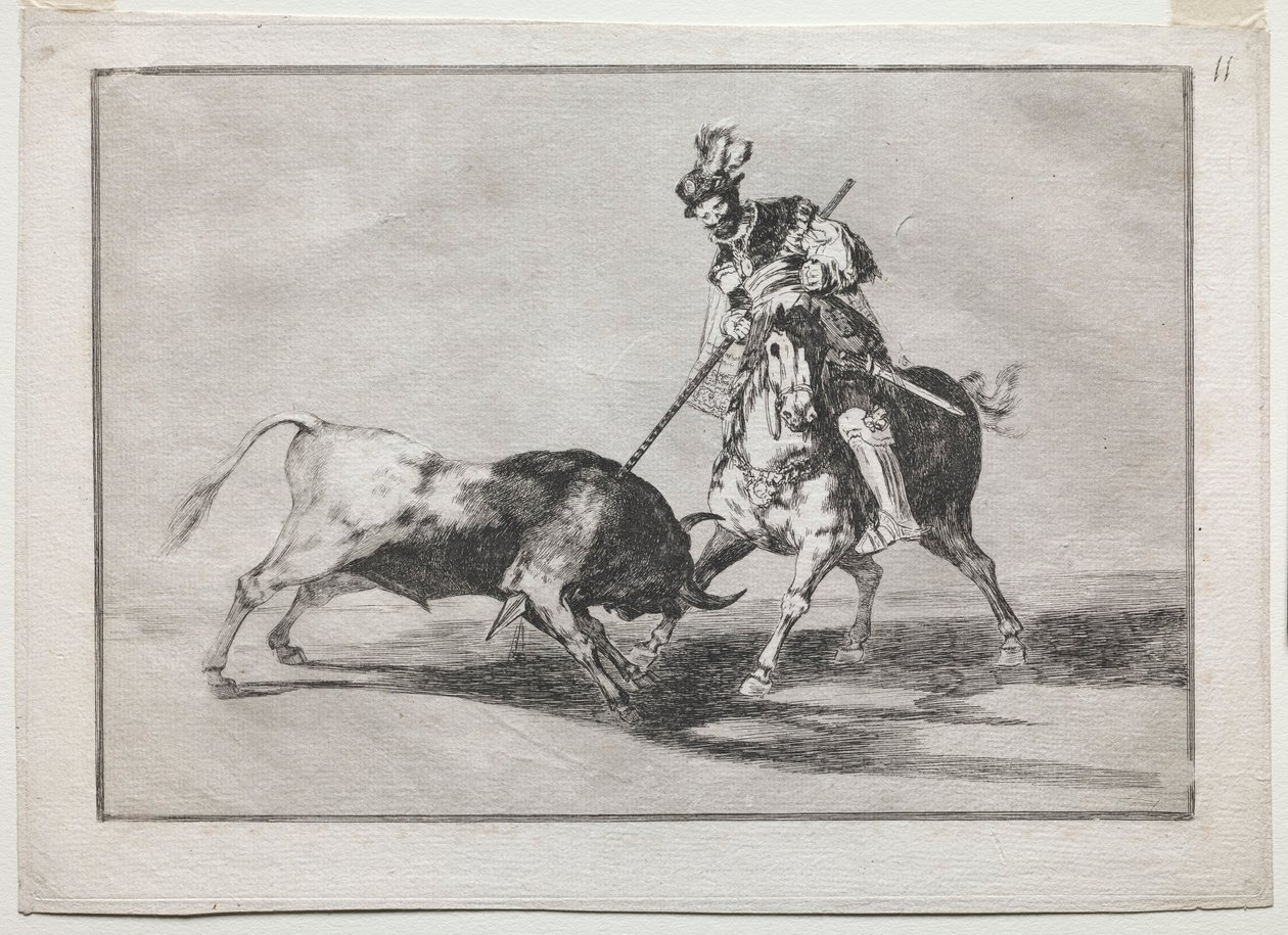 द सीड कैंपीडोर स्पीयरिंग अदर बुल, 1815-1816। द्वारा फ़्रांसिस्को डी गोया