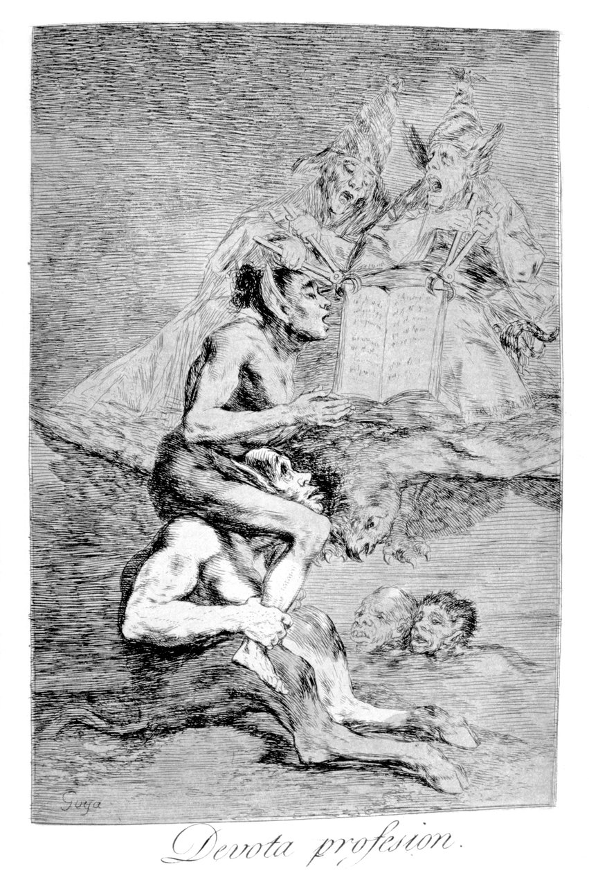 द डिवाउट प्रोफेशन, 1799 द्वारा फ़्रांसिस्को डी गोया