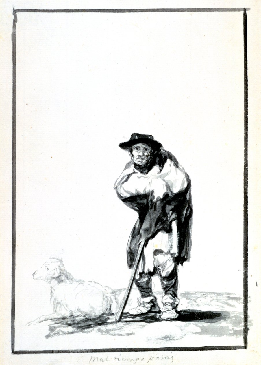 द शेफर्ड, c1760-1820 द्वारा फ़्रांसिस्को डी गोया