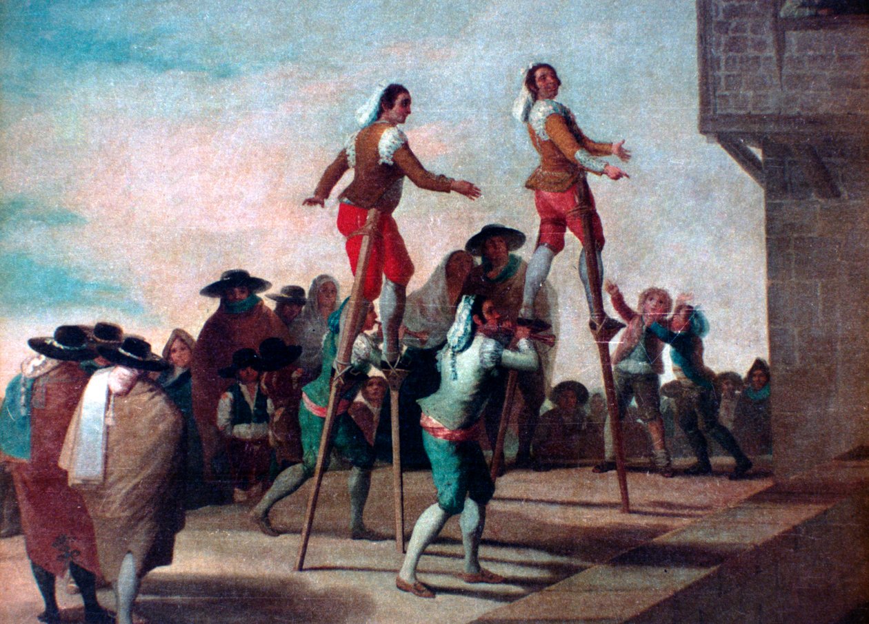 द स्टिल्ट्स, c1785 द्वारा फ़्रांसिस्को डी गोया