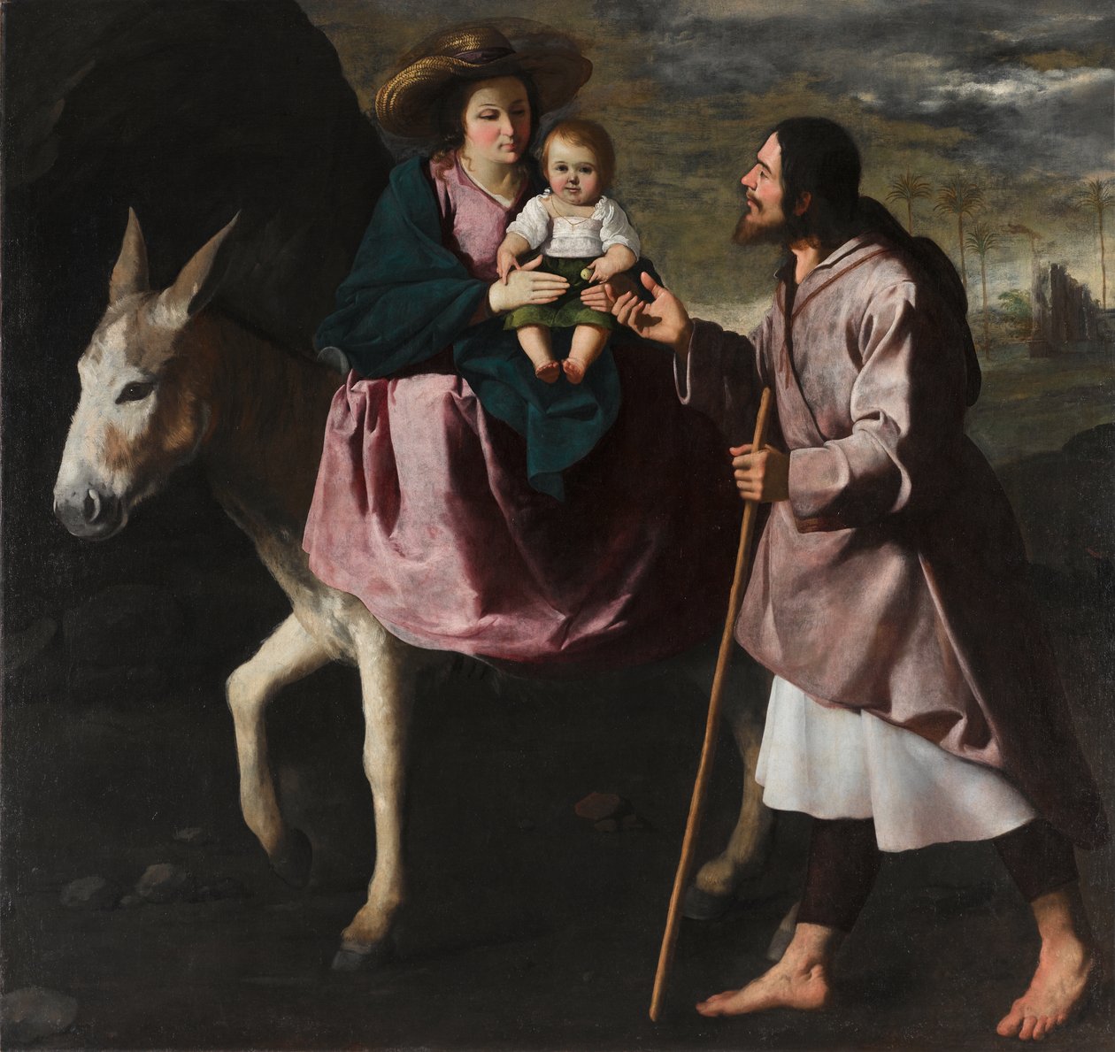 मिस्र में उड़ान, c.1638-40 (कैनवास पर तेल) द्वारा फ्रांसिस्को डी ज़बरन
