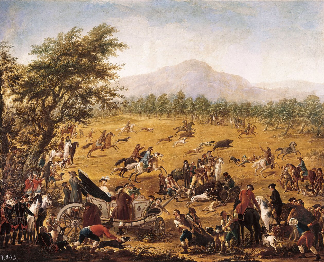 शिकार, सी। 1780 (कैनवास पर तेल) द्वारा फ्रांसिस्को डी ला ट्रैवर्स