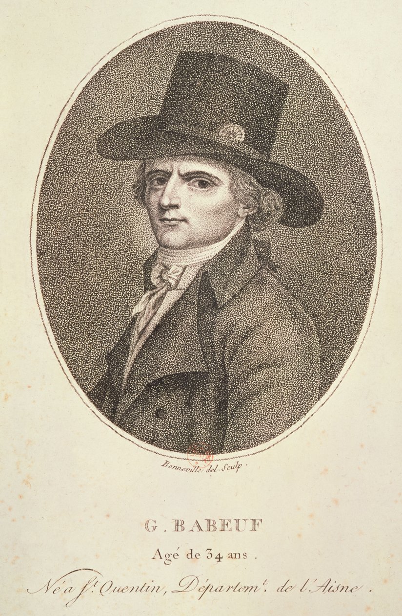 फ्रेंकोइस नोएल (1760-97) के मेडेलियन पोर्ट्रेट को ग्रेचस बेबेफ, 1794 के रूप में जाना जाता है द्वारा फ्रेंकोइस बोनेविले