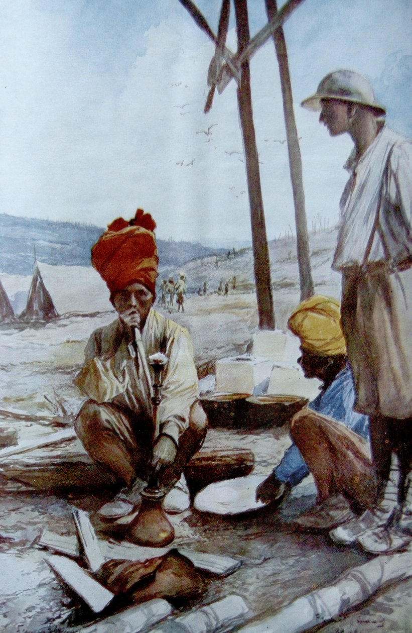 रेस्ट, 1917 में इंडियन कैवलरीमेन द्वारा फ़्राँस्वा फ्लेमेंग
