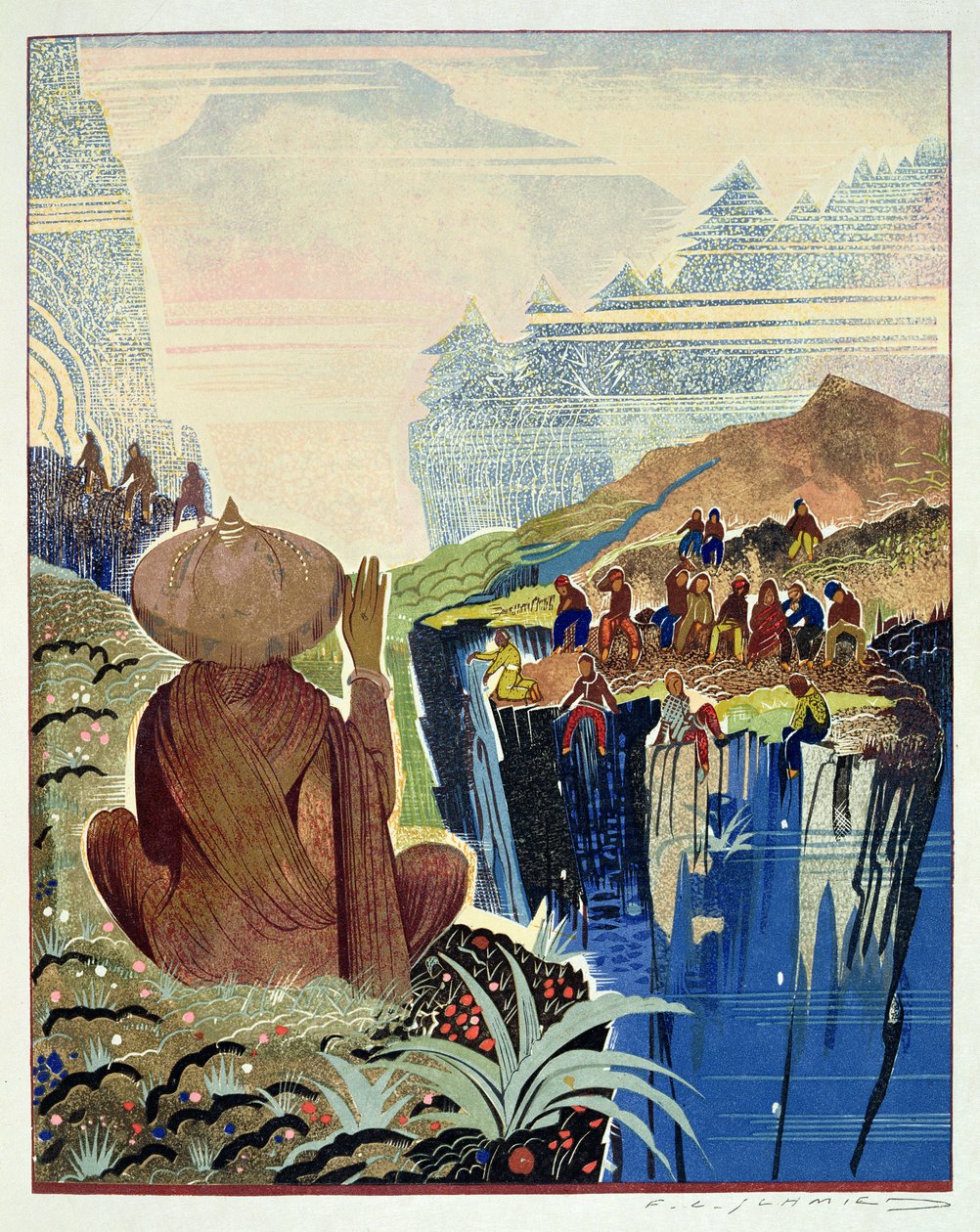 रुडयार्ड किपलिंग द्वारा &39;किम&39; के लिए चित्रण, 1930 में प्रकाशित द्वारा फ्रेंकोइस लुइस स्मिथ