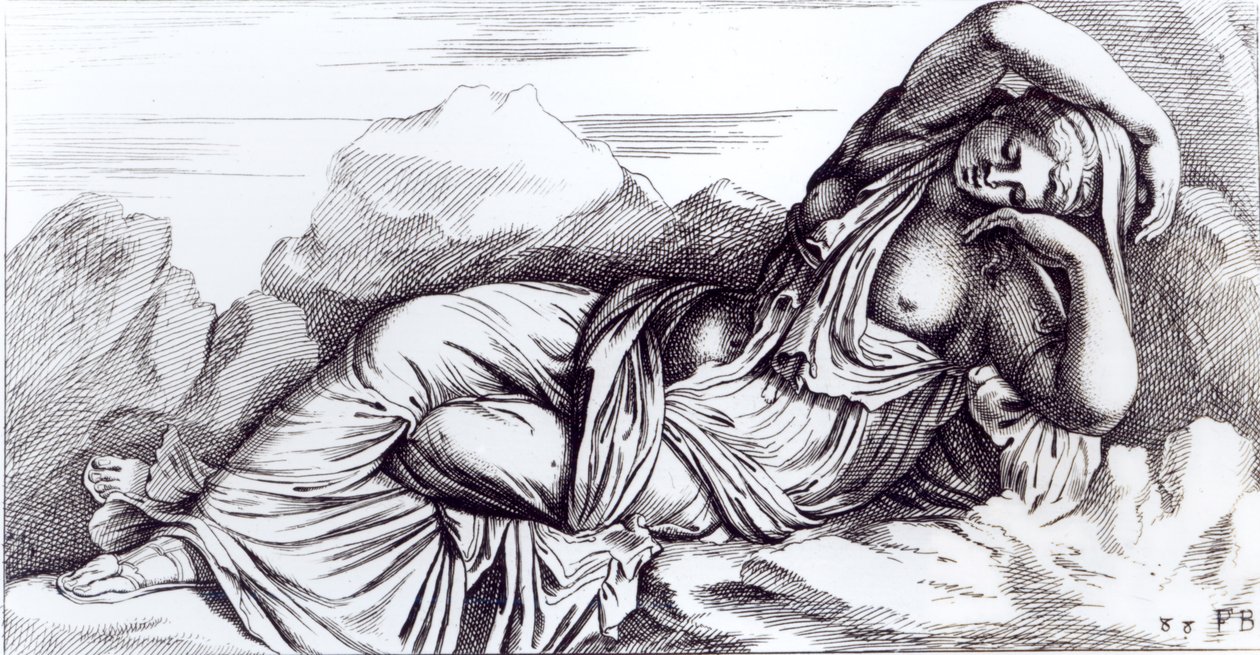 ऑगस्टस द्वारा ट्रायम्फ में रोम में ली गई क्लियोपेट्रा, c.1653 द्वारा फ्रेंकोइस पेरियर