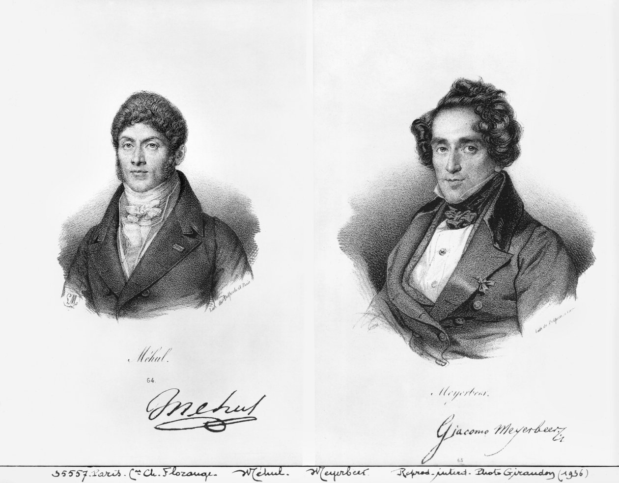 एटिएन मेहुल (1763-1817) और जियाकोमो मेयेरबीर (1791-1864) द्वारा फ्रेंकोइस सेराफिन डेलपेच
