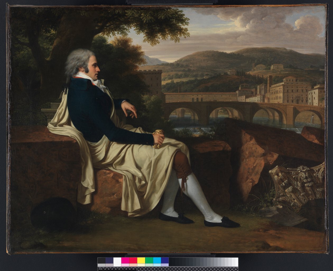 एलन स्मिथ ने अर्नो नदी के ऊपर बैठकर फ्लोरेंस पर विचार किया, 1797 द्वारा फ्रेंकोइस ज़ेवियर फैब्रे