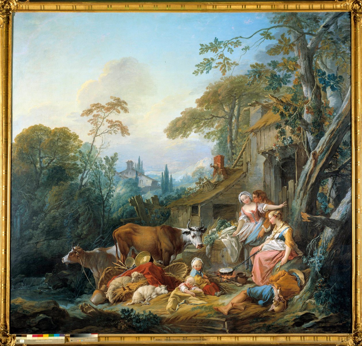 फ्रेंकोइस बाउचर (1703-1770) 1735 म्यूनिख द्वारा गांव की पेंटिंग में खुशी। Bayerische द्वारा फ्रांकोइस बाउचर