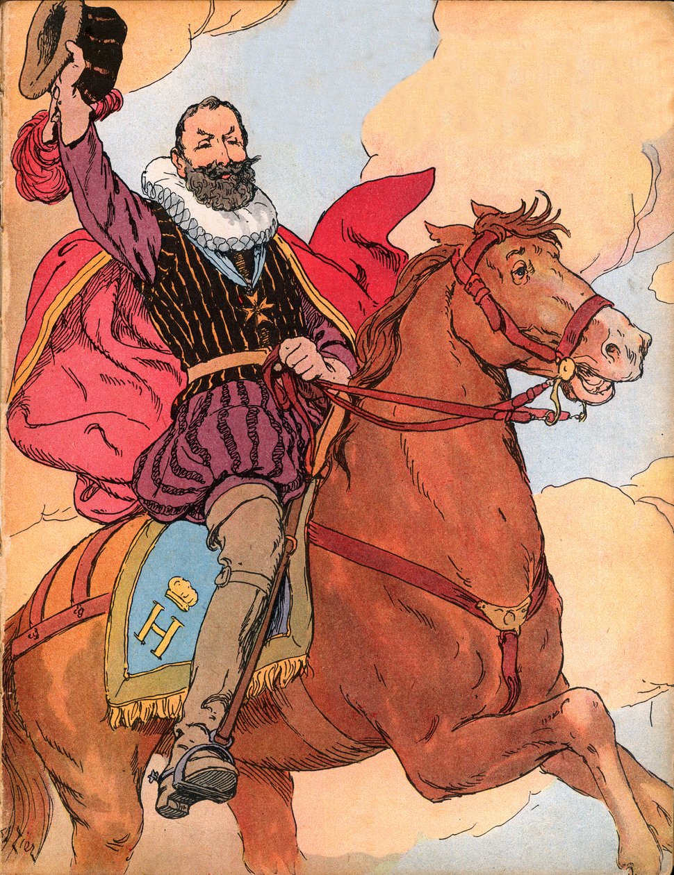 राजा हेनरी चतुर्थ (1553-1610) (फ्रांस के राजा हेनरी चतुर्थ) फ्रेंकोइस एडौर्ड ज़ीर (1856-1924) द्वारा हमारे-गौरवों-राष्ट्रों में चित्रण"" 1920 द्वारा फ्रेंकोइस एडोर्ड ज़िएर
