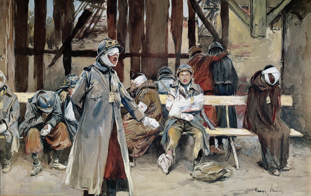 देश का अस्पताल, 1916 द्वारा फ़्राँस्वा फ्लेमेंग