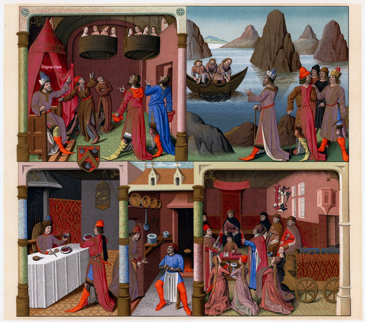सर्जियस ओराटा और अन्य रोमन, 1473-1480। द्वारा फ्रेंकोइस फौक्वेट