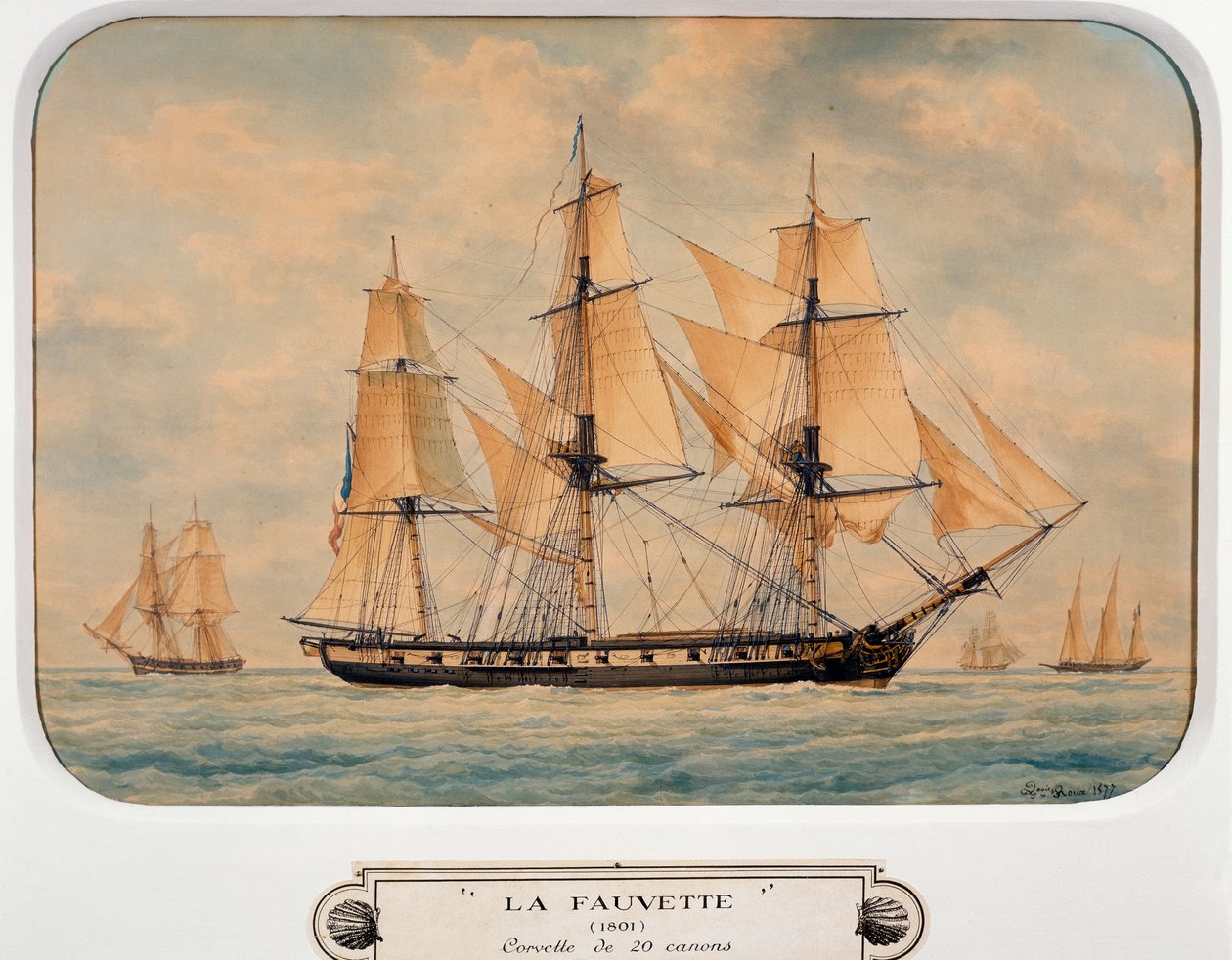 कार्वेट फॉवेट, फ्रेंकोइस रॉक्स द्वारा (1811-1882), वॉटरकलर, फ्रांस द्वारा फ्रेंकोइस ज्योफरो रॉक्स