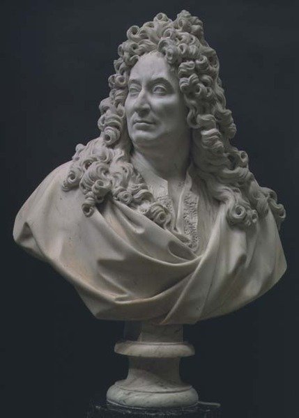 निकोलस बोइल्यू (1636-1711) (संगमरमर) का पोर्ट्रेट बस्ट द्वारा फ़्राँस्वा गिरार्डन