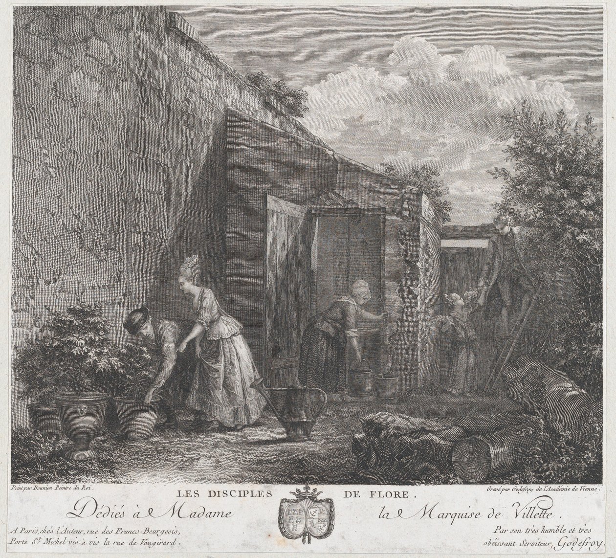 फ्लोरा के शिष्य, 1778। द्वारा फ्रेंकोइस गोदेफ्रॉय