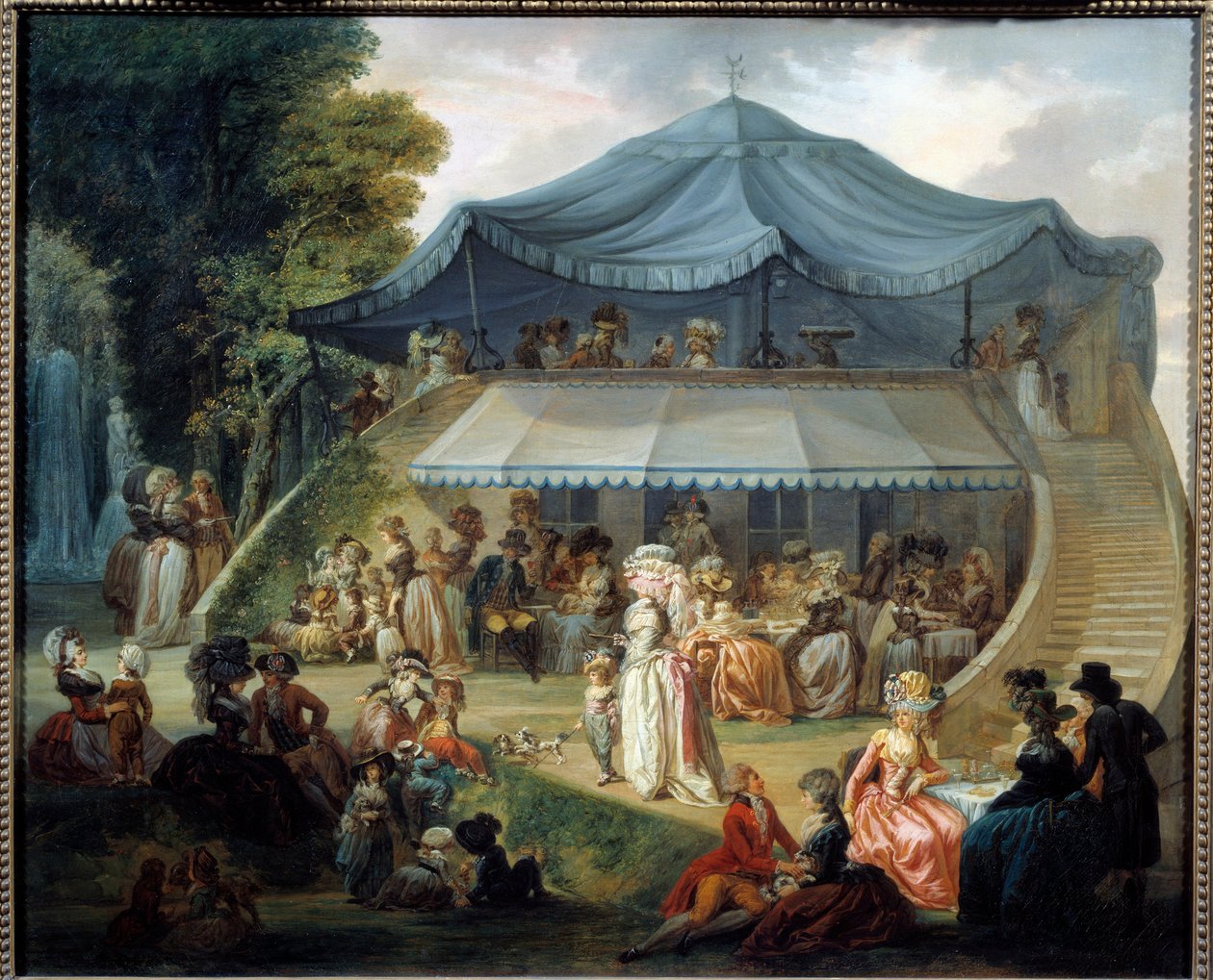 कोलिसी में पार्टी। फ्रेंकोइस लुई जोसेफ वट्टू द्वारा पेंटिंग (1758-1823) द्वारा फ्रेंकोइस लुइस जोसेफ वत्तु