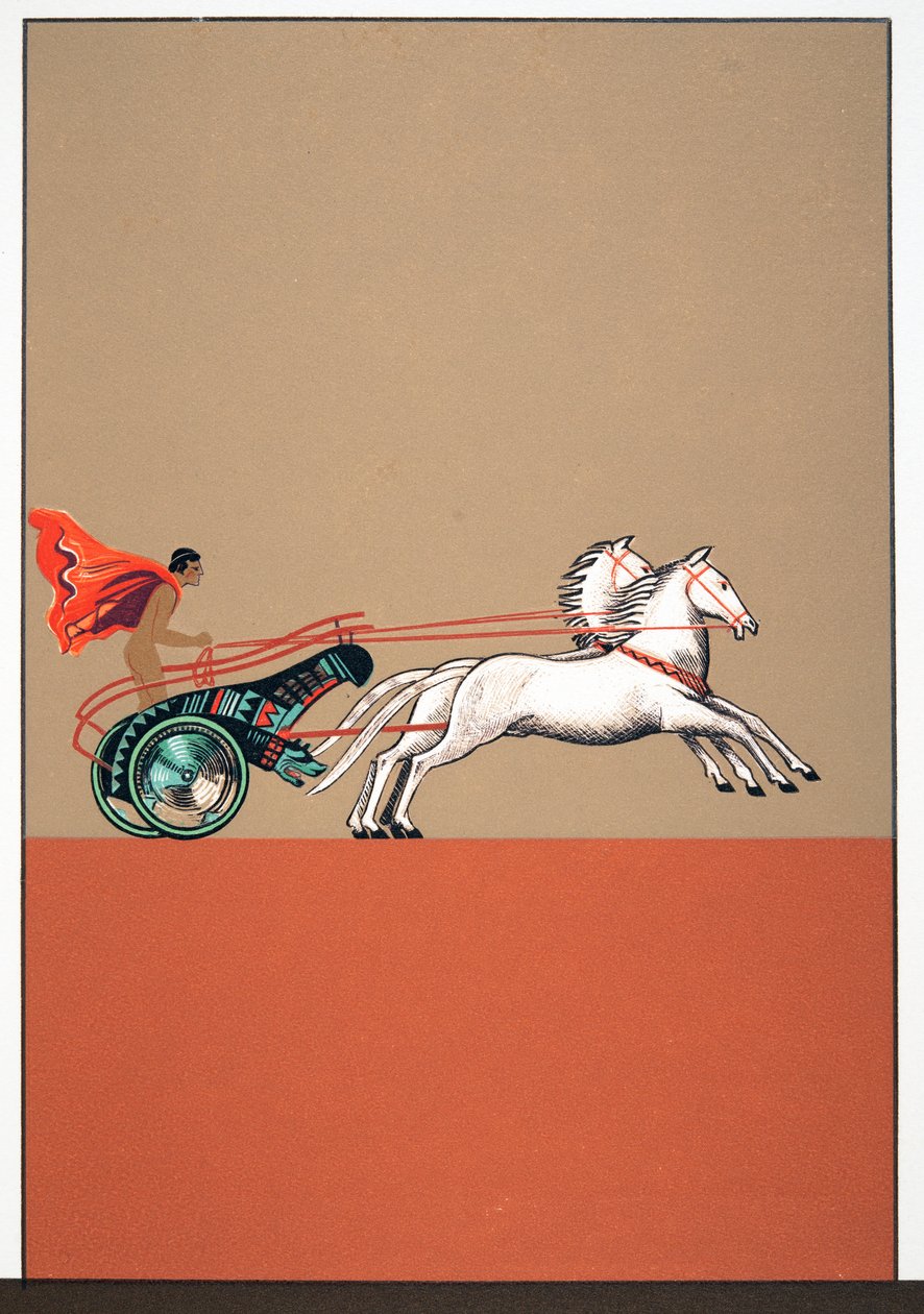 मैन एंड रथ, प्रोमेथियस से चित्रण, ऐशिलस द्वारा जंजीर, पब 1941 (स्टेंसिल प्रिंट) द्वारा फ्रेंकोइस लुइस स्मिथ