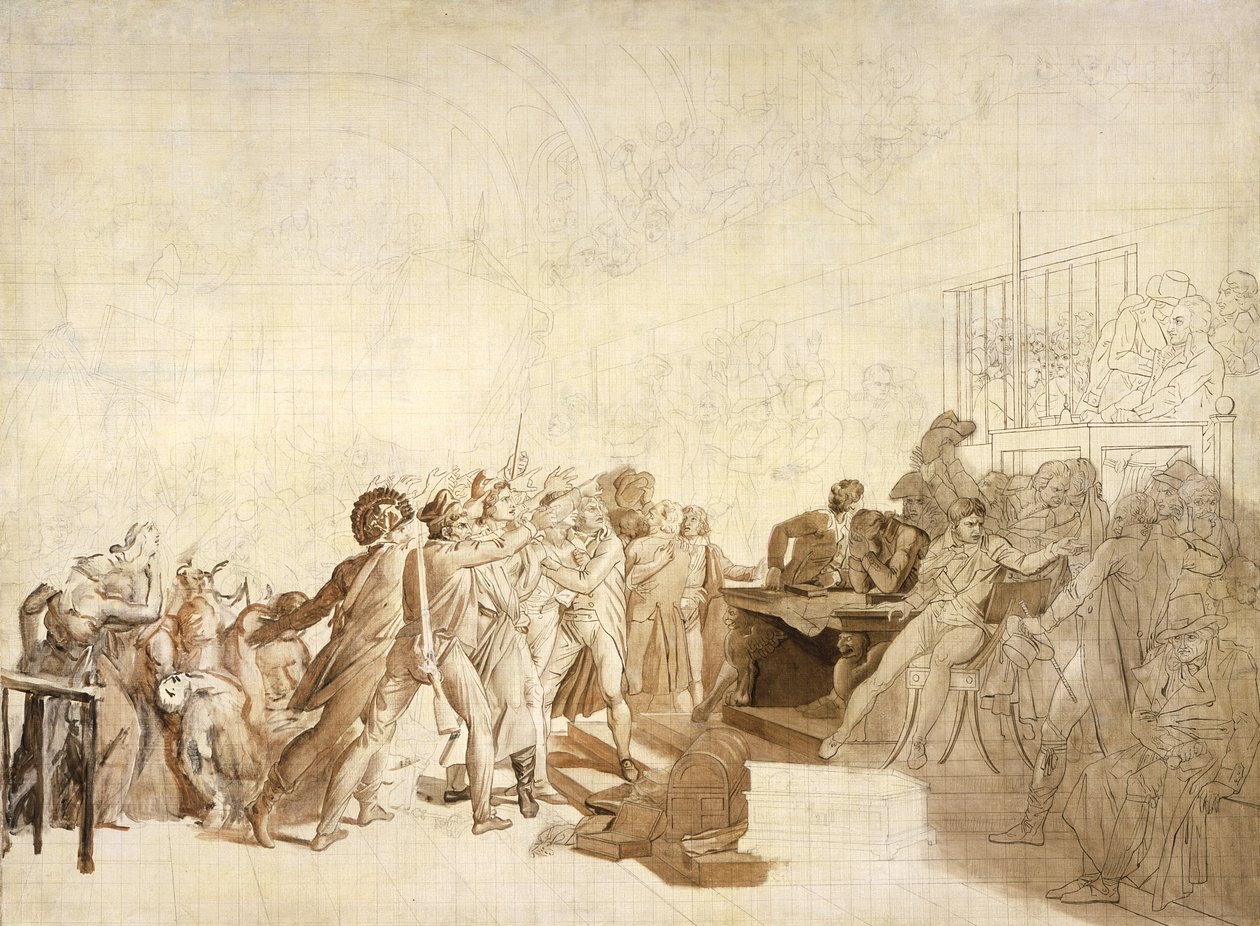 10 अगस्त 1792 को, c.1795-9 (कैनवास पर तेल और ग्रेफाइट) द्वारा बैरन फ्रांस्वा पास्कल साइमन जेरार्ड