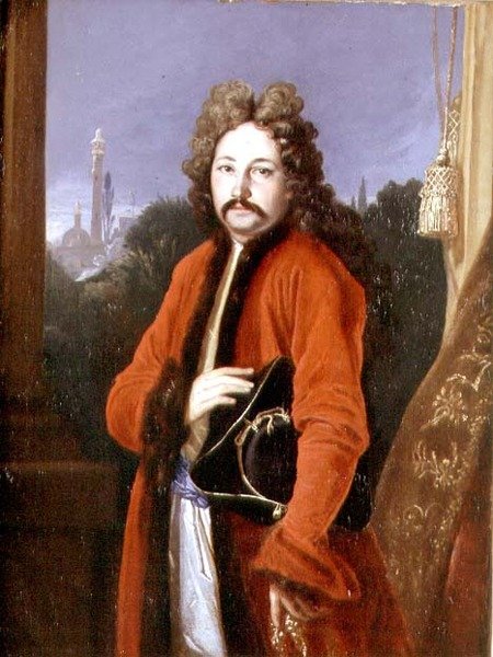 सर जॉन चारडिन का पोर्ट्रेट (1643-1712) 1699 (कैनवास पर तेल) द्वारा फ्रेंकोइस रिवेर