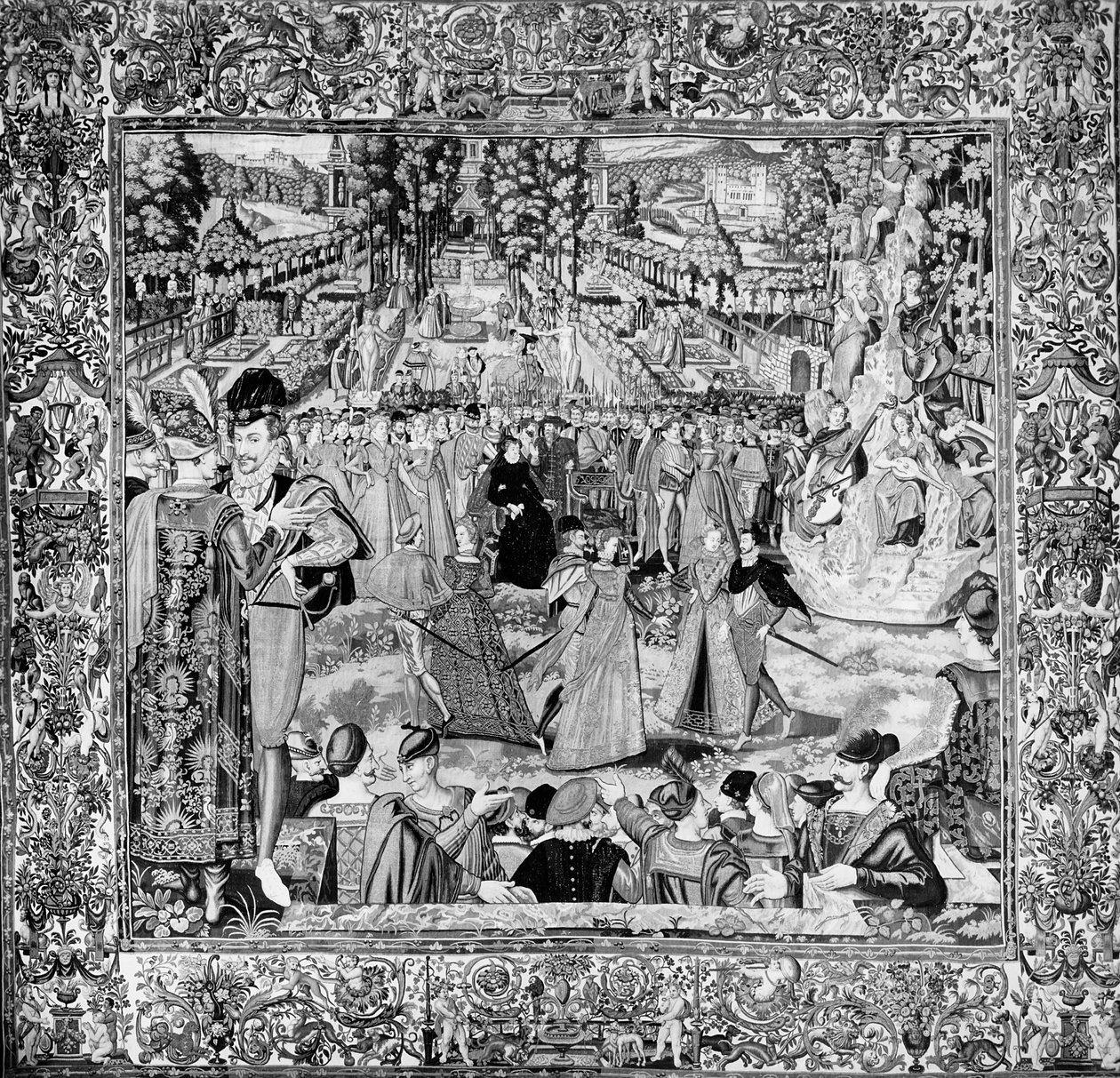 कैथरीन डे मेडिसी की उपस्थिति में पोलिश राजदूतों के सम्मान में उत्सव (1519-89) और हेनरी III (1551-89) द्वारा Quesnel के बाद फ्रेंकोइस