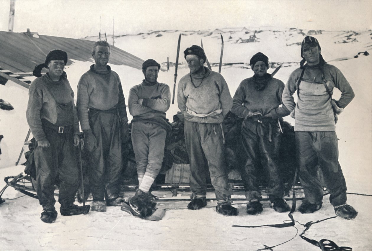 Lieut। कैम्पबेल्स पार्टी ऑन रिटर्न ऑन केप इवांस, 7 नवंबर 1912, 1913 द्वारा फ्रैंक देबनेहम