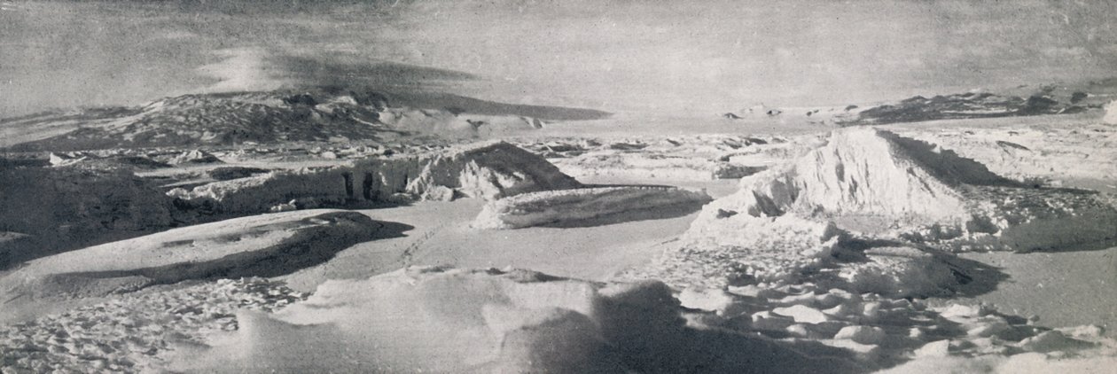 द लो कोएट्लिट्ज़ ग्लेशियर, द इफेक्ट्स ऑफ थाव-वाटर्स, c1911, 1913 द्वारा फ्रैंक देबनेहम