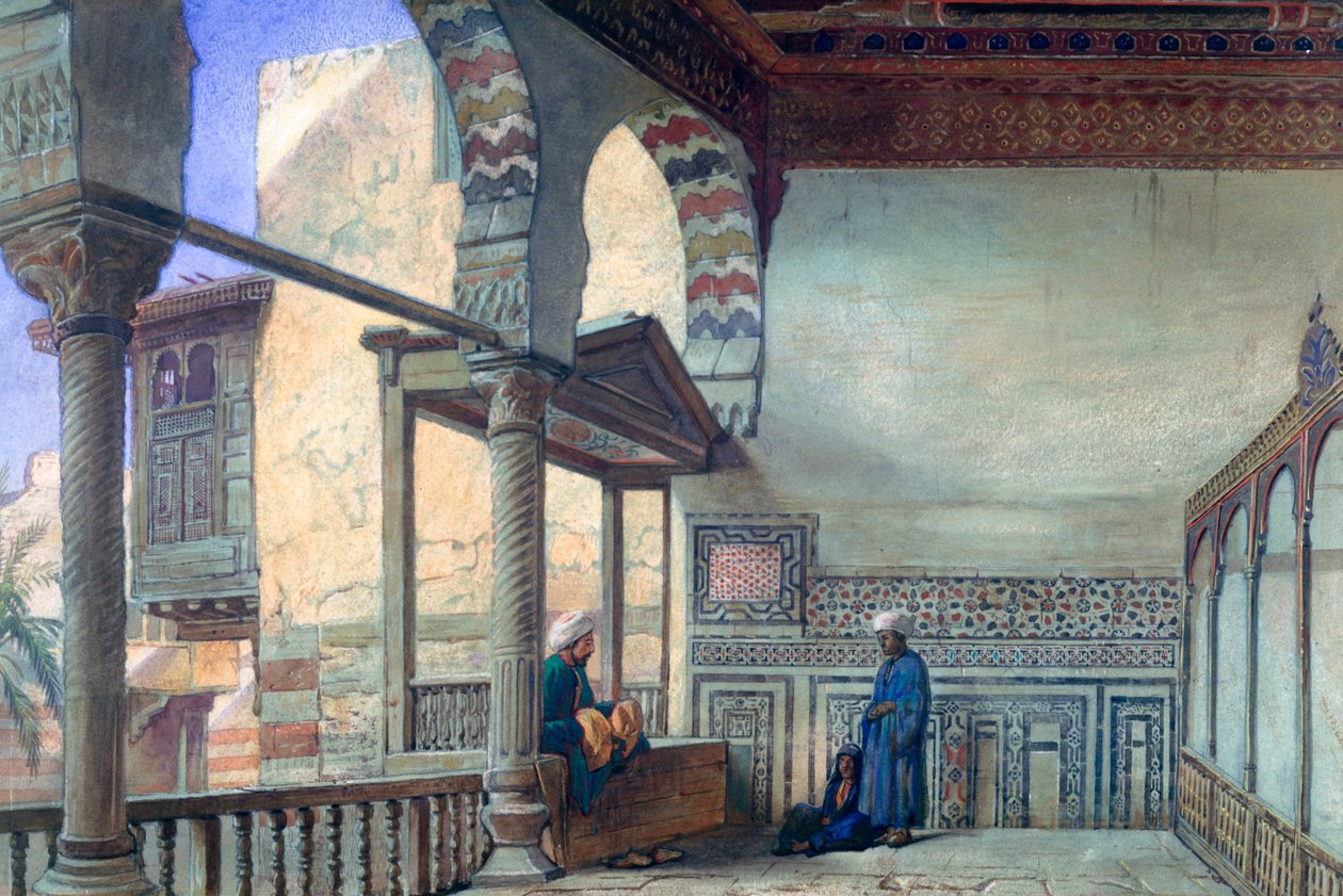 लॉजिया, समर रिसेप्शन, मेमेन्यू रेडानू बिय्स हाउस, काहिरा, 1870 द्वारा फ्रैंक डिलन