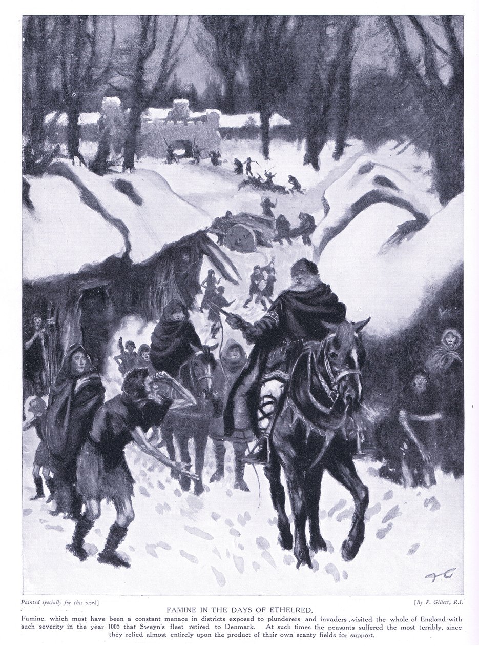 Ethelred AD1005, 1920 के दिनों में अकाल द्वारा फ्रैंक गिललेट