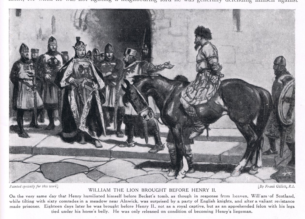विलियम द लायन हेनरी द्वितीय, 1920 के पहले लाया गया द्वारा फ्रैंक गिललेट