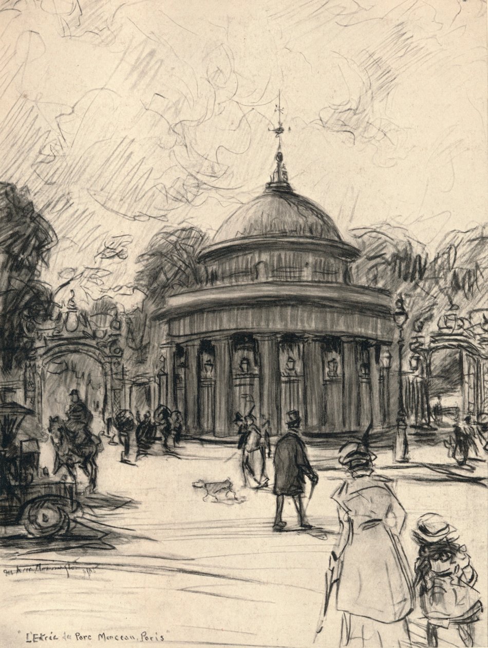 Parc Monceau, 1915 में प्रवेश द्वारा फ्रैंक मिल्टन आर्मिंगटन