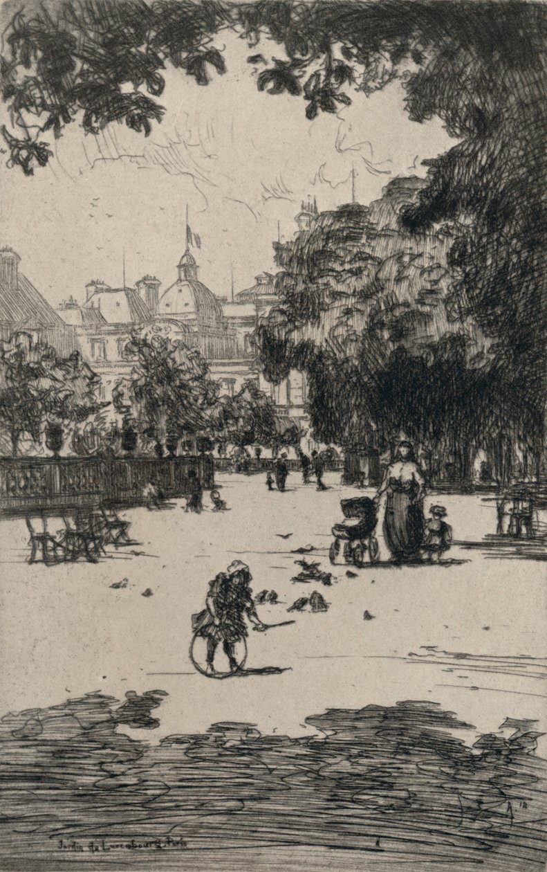 लक्समबर्ग गार्डन, 1915 द्वारा फ्रैंक मिल्टन आर्मिंगटन