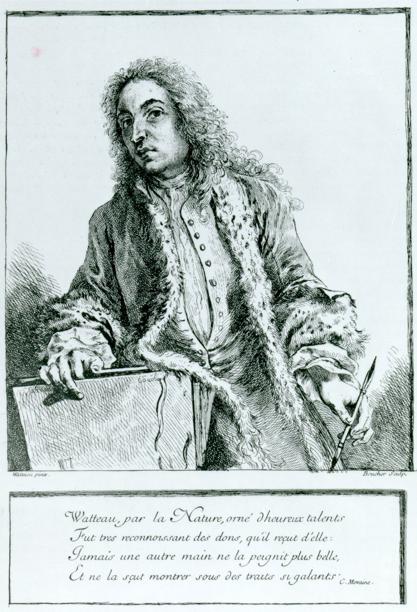 जीन-एंटोनी वट्टू का चित्रण (1684-1721) द्वारा फ्रांकोइस बाउचर