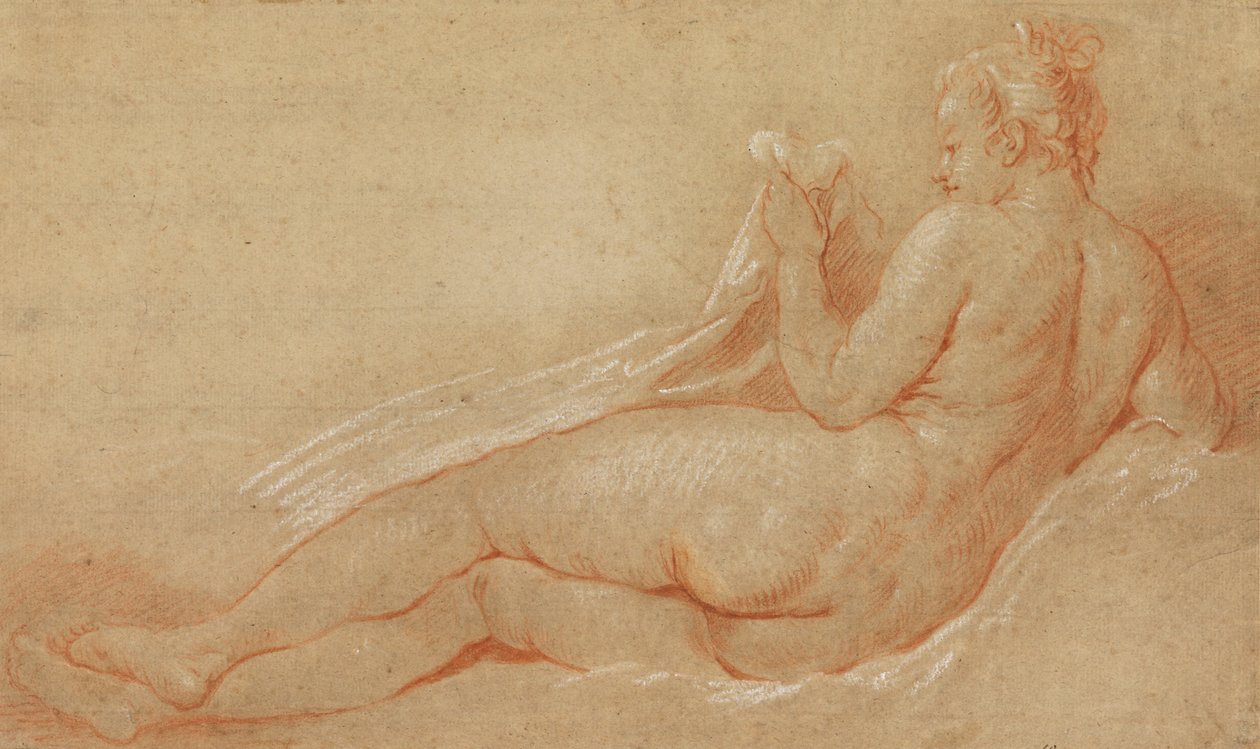 Reclining Nude के लिए अध्ययन द्वारा फ्रांकोइस बाउचर