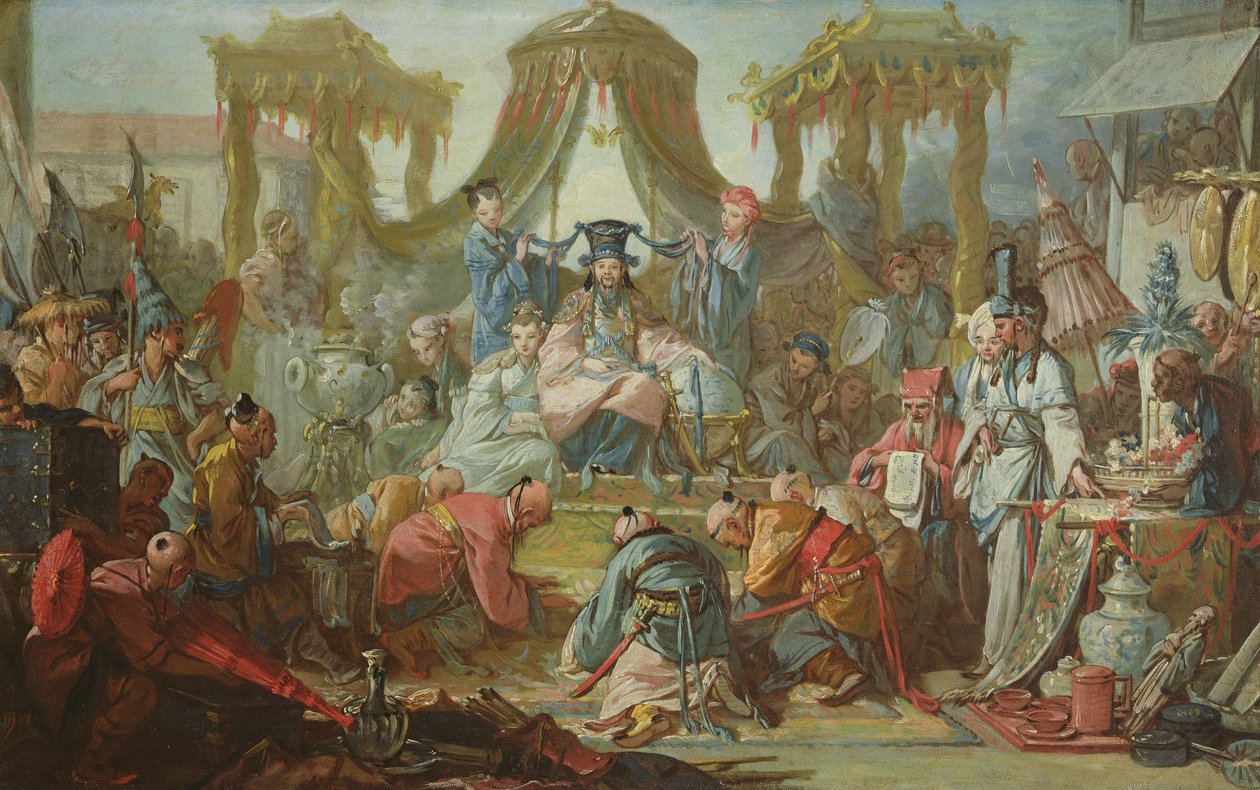 चीनी विवाह, या चीन के सम्राट के साथ एक श्रोता, c.1742 द्वारा फ्रांकोइस बाउचर