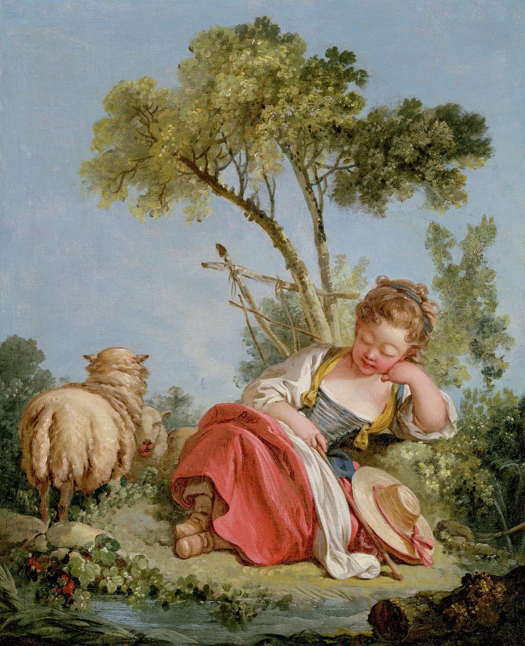 द लिटिल शेफर्ड, c.1754 (90662 की जोड़ी) द्वारा फ्रांकोइस बाउचर
