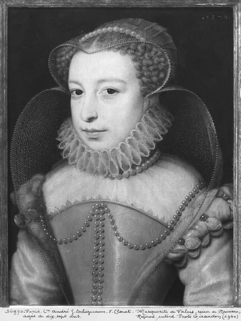 Marguerite de Valois (1553-1615) क्वीन नवरे के नाम से जानी जाने वाली रानी, 17 साल की उम्र में, 1570 द्वारा फ्रांकोइस क्लाउड