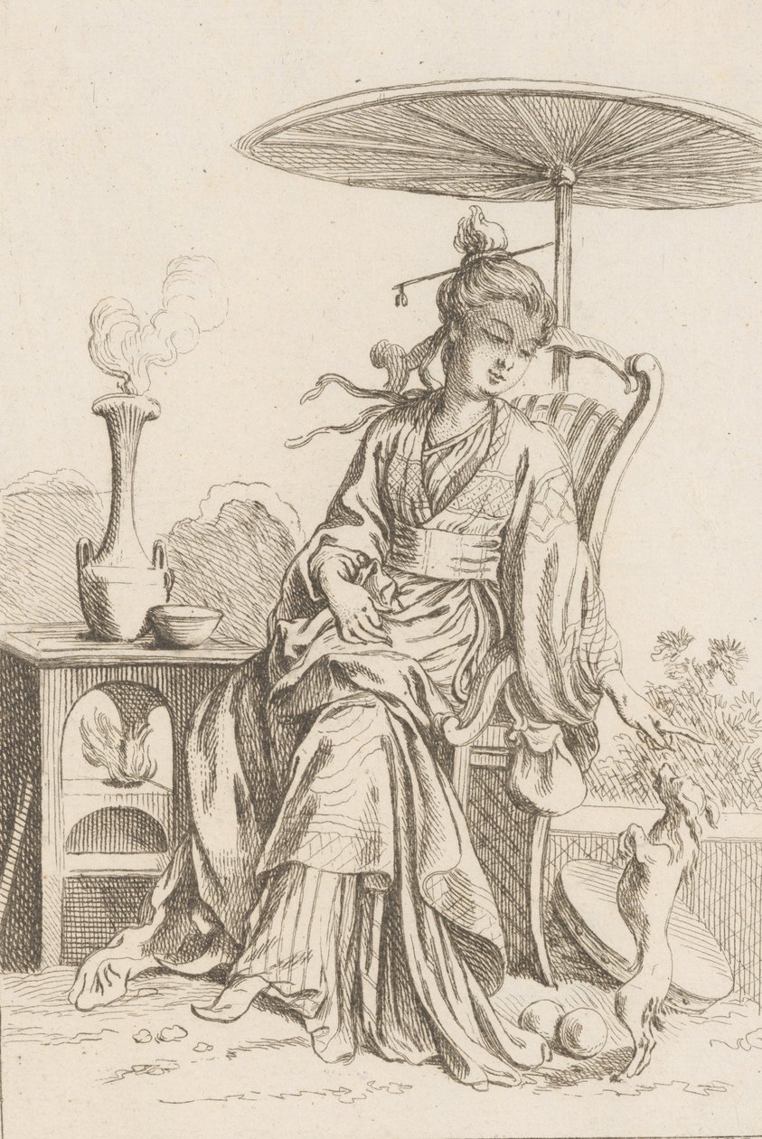 चीनी महिला, 1738-45। द्वारा फ्रांकोइस बाउचर