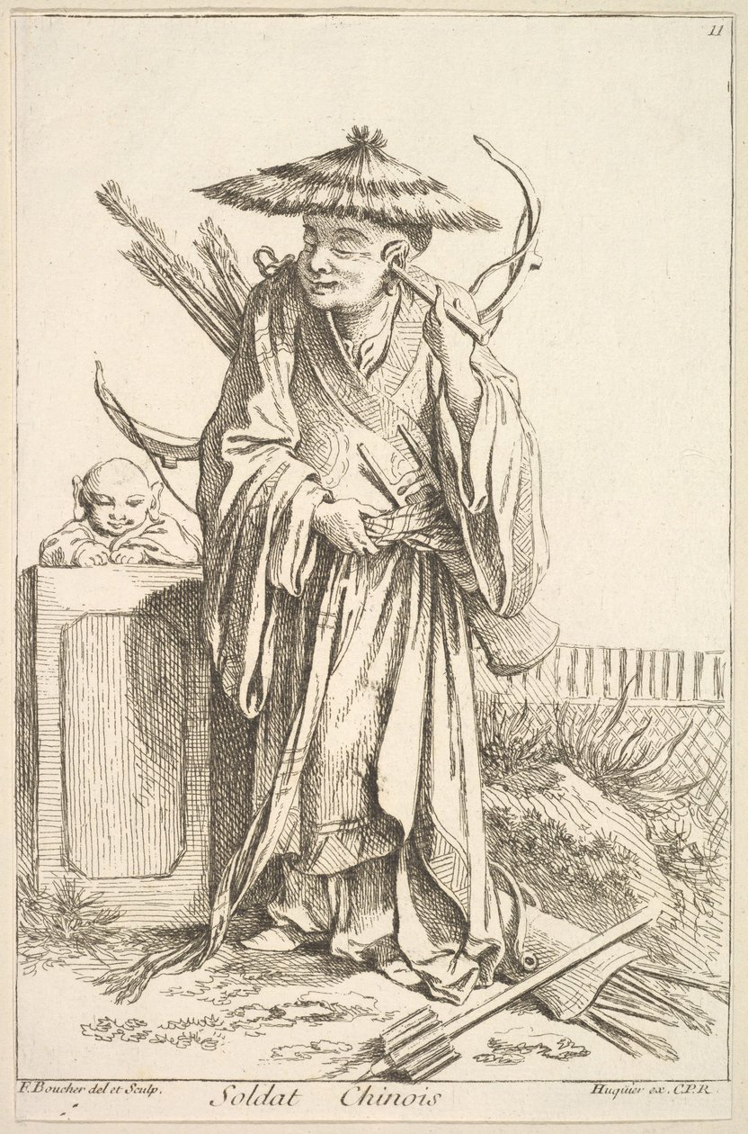 चीनी सैनिक, 1738-45। द्वारा फ्रांकोइस बाउचर