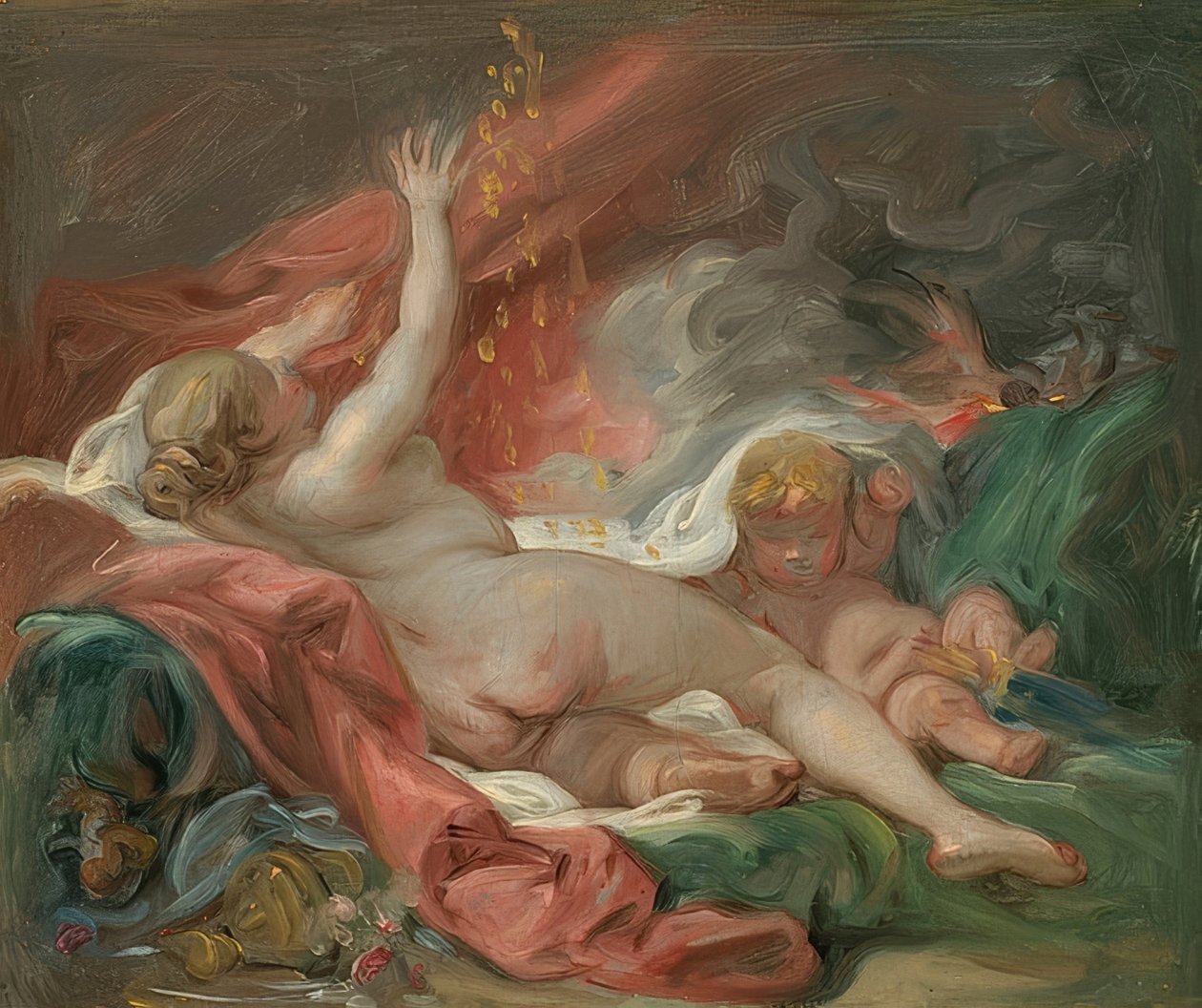 Danaë (अध्ययन)। 1760 के आसपास द्वारा फ्रांकोइस बाउचर